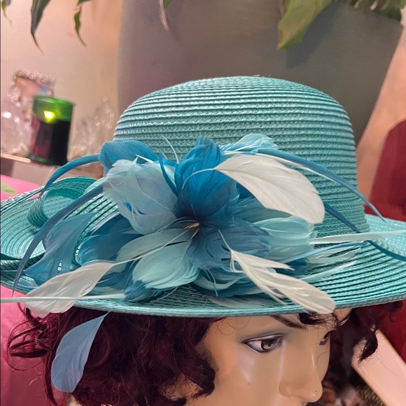 Large Light Cyan Blue Derby Hat main image 8